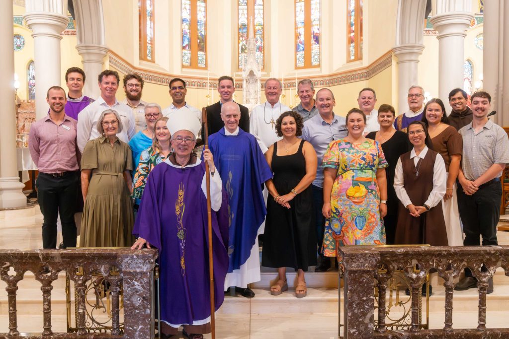 Group photo in a church setting.